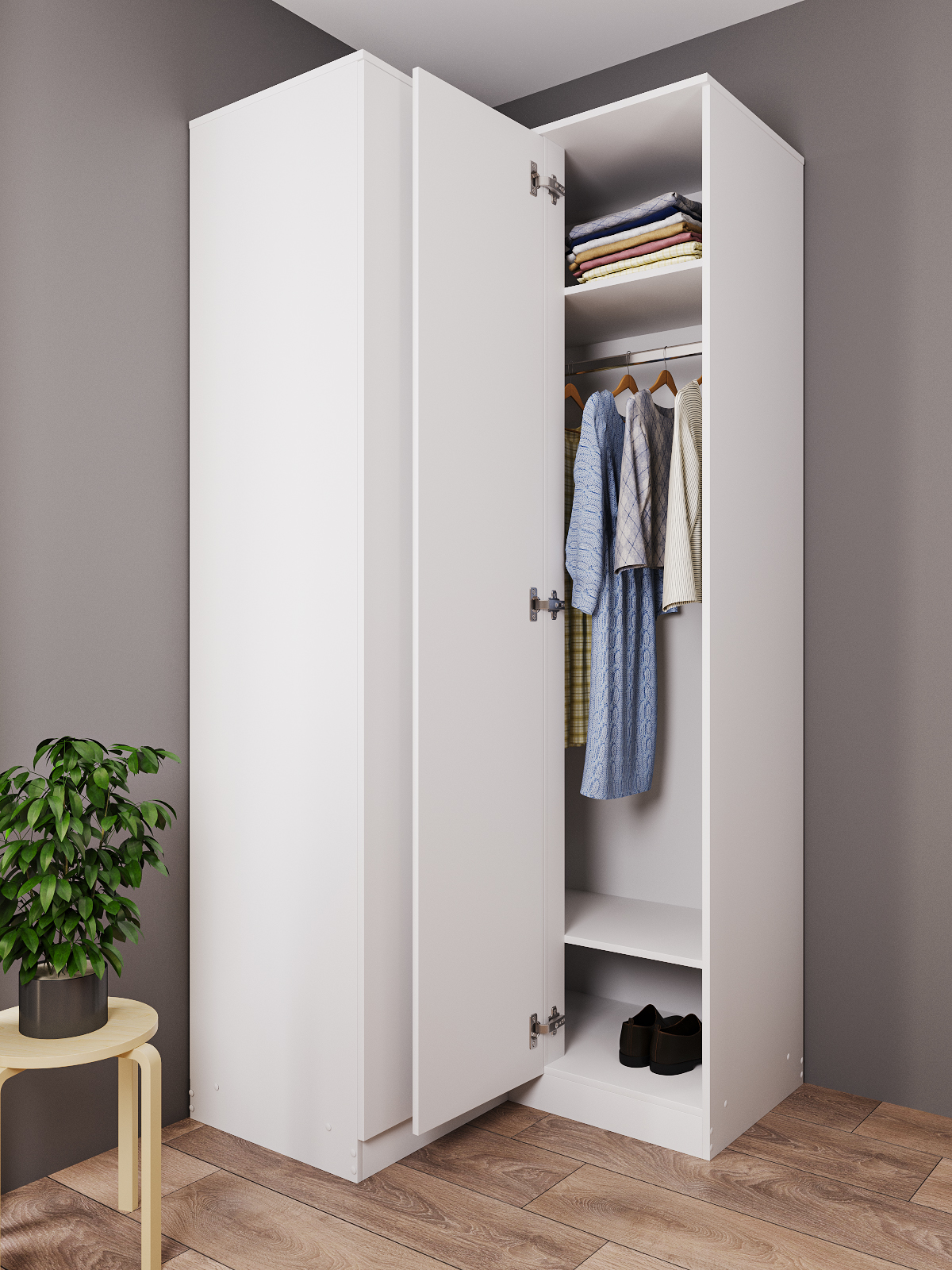 Мори Шкаф угловой МШУ 940 Белый